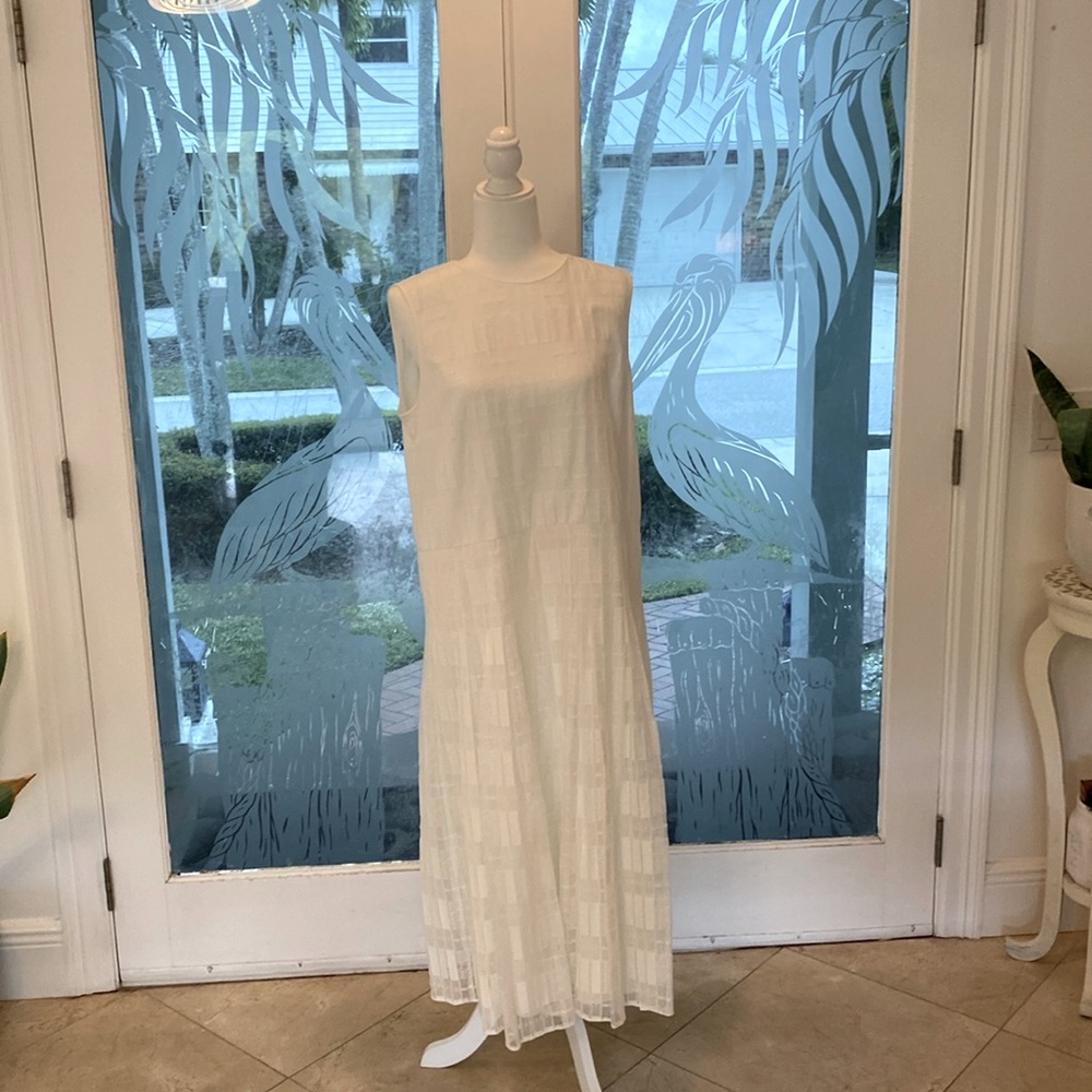 Lafayette 148 NY new with tags white dropped waist L